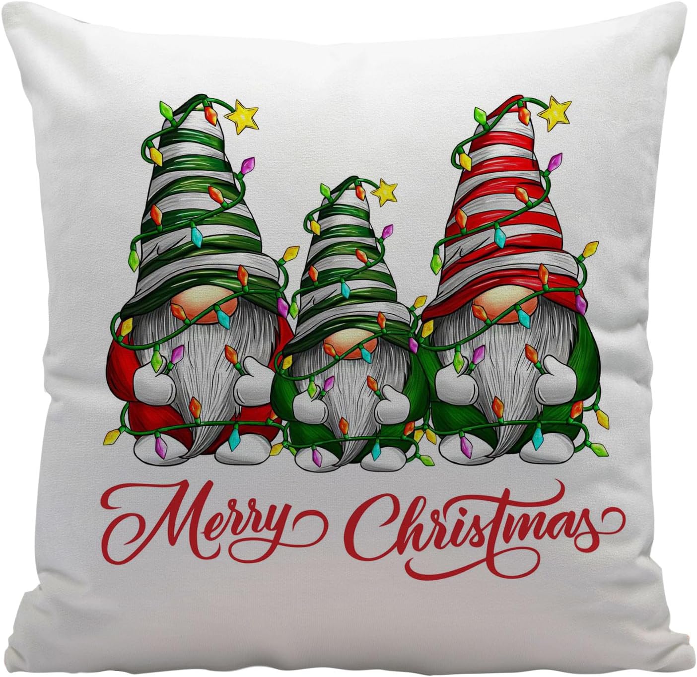 Ayxvt Christmas Gnomes Pillow Covers 18x18,Gnomes Christmas