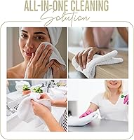 Vista 56 de DAN RIVER Juego de 4 toallas de baño, 27 x 54 pulgadas, 100% algodón, más grandes y ligeras, de secado rápido, súper suaves y absorbentes, toallas