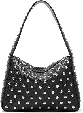 Shoulder Bag Studded Purse for Women Y2K Purse Black Studded Bag Designer Handbag