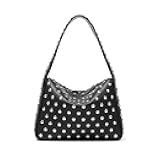 Shoulder Bag Studded Purse for Women Y2K Purse Black Studded Bag Designer Handbag