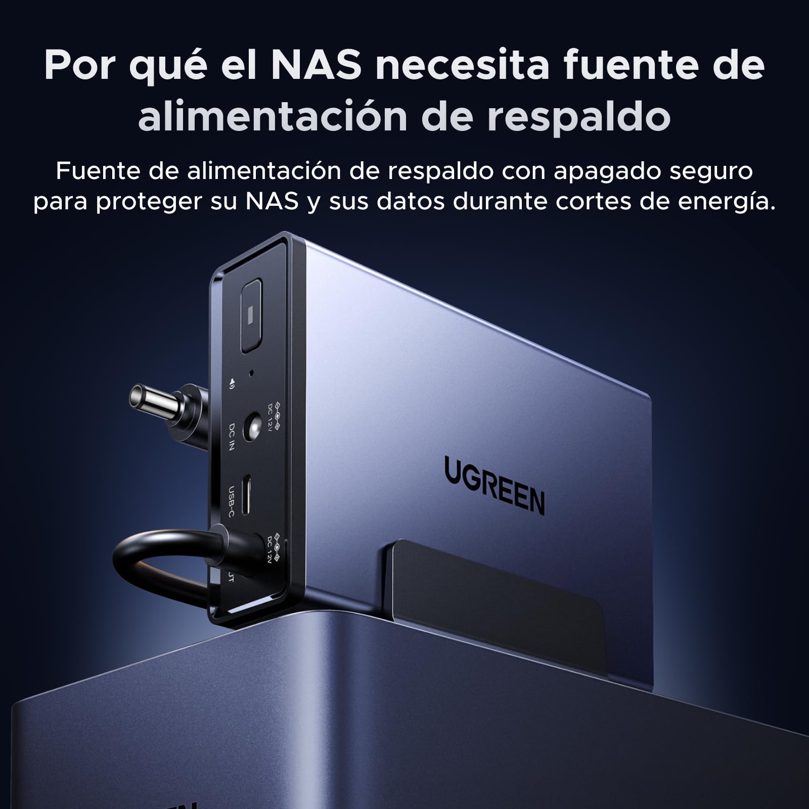 UGREEN NAS UPS US2000, Batería 6000 mAh y Protección contra Sobretensiones