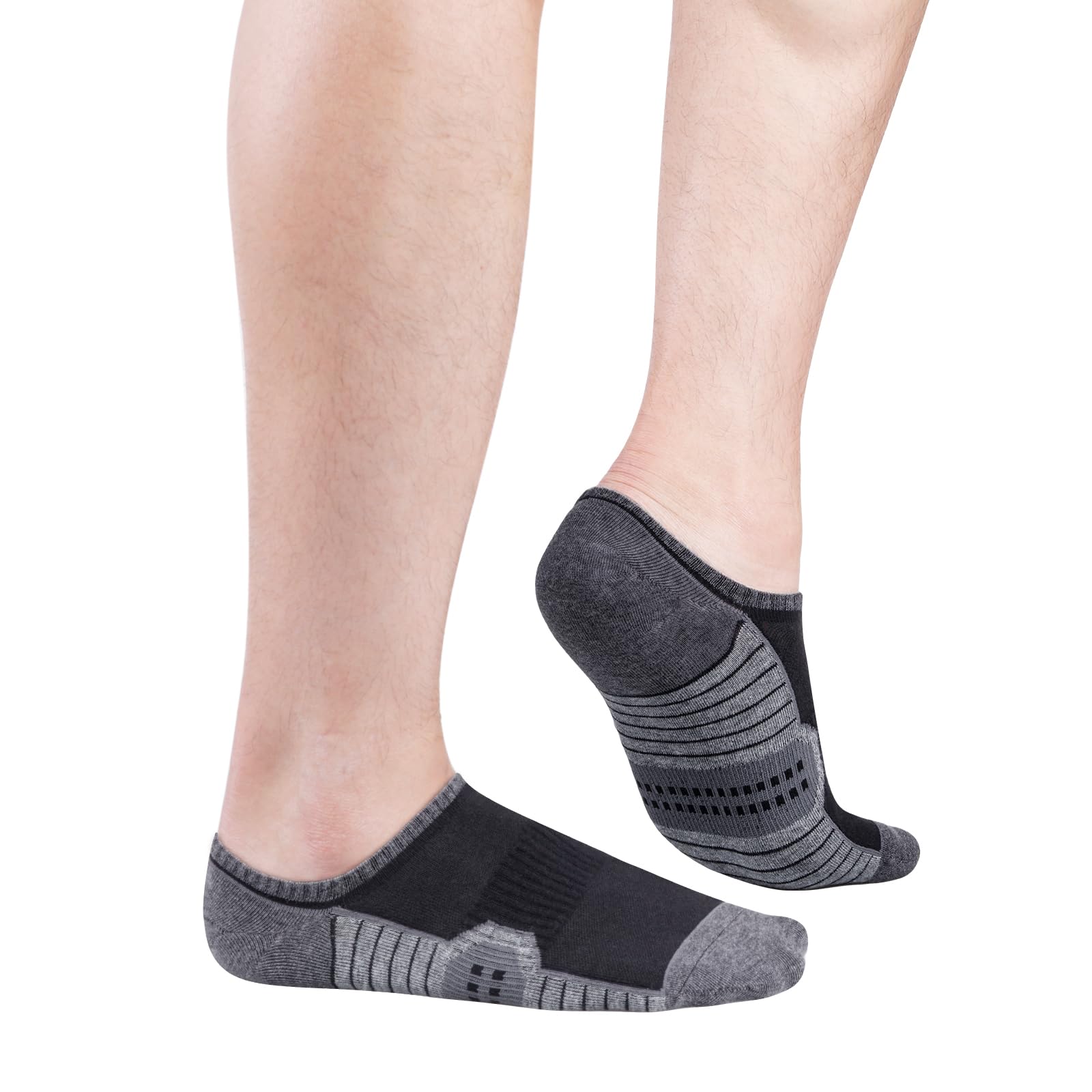 Men's No Show Trainer Socks Breathable Anti-Odor Lightweight Casual Low Cut Invisible Ankle Socks for Sneaker Canvas Shoes, 6 Pairs