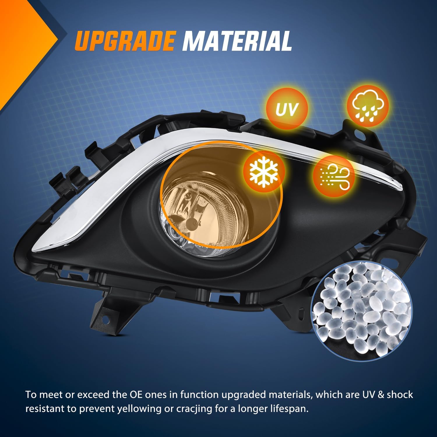 Nilight Fog Lights Assembly Compatible with 2013 2014 2015 MAZDA 6 Clear Lens Driver and Passenger Side H11 12V 55W Bulbs