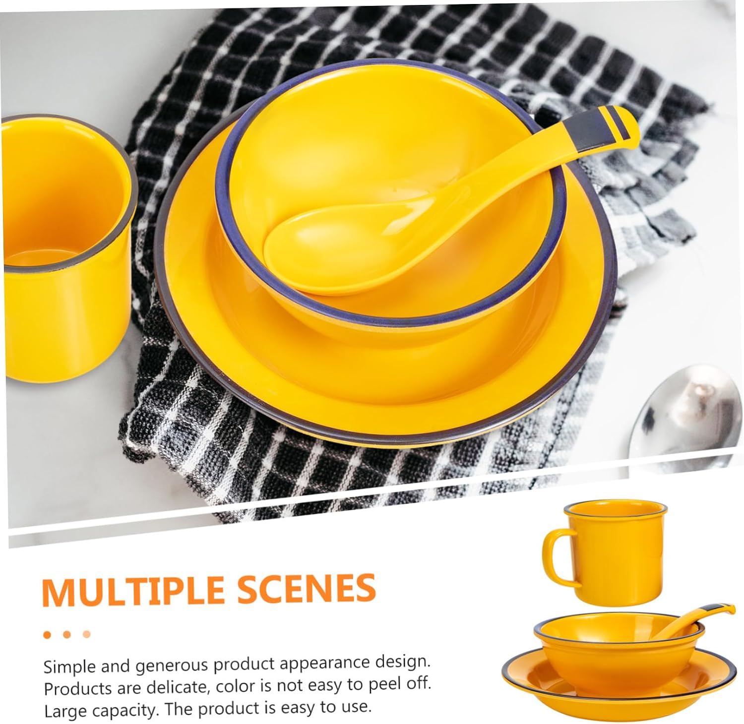 Restaurant Dinnerware Bowl Kit Melamine Easy Clean Xmas image 4