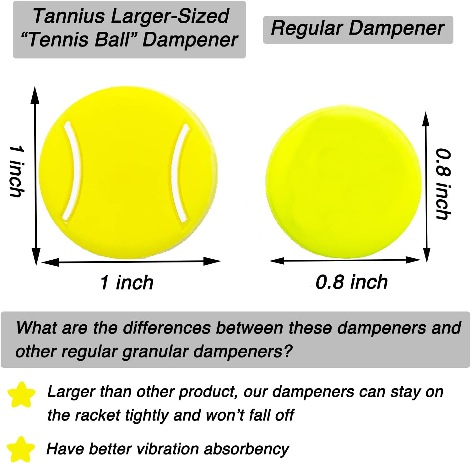 Tannius Tennis Racket Vibration Dampener, 3 Designs(4-6 Packs), Racket String Shock Absorber, Great Tennis Gift : Sports & Outdoors