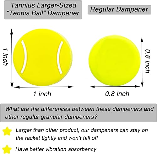 Miniatura 2 de Amortiguador de vibraciones de raqueta de tenis, 3 diseños (4-6 paquetes), amortiguador de cuerda de raqueta, gran regalo de tenis