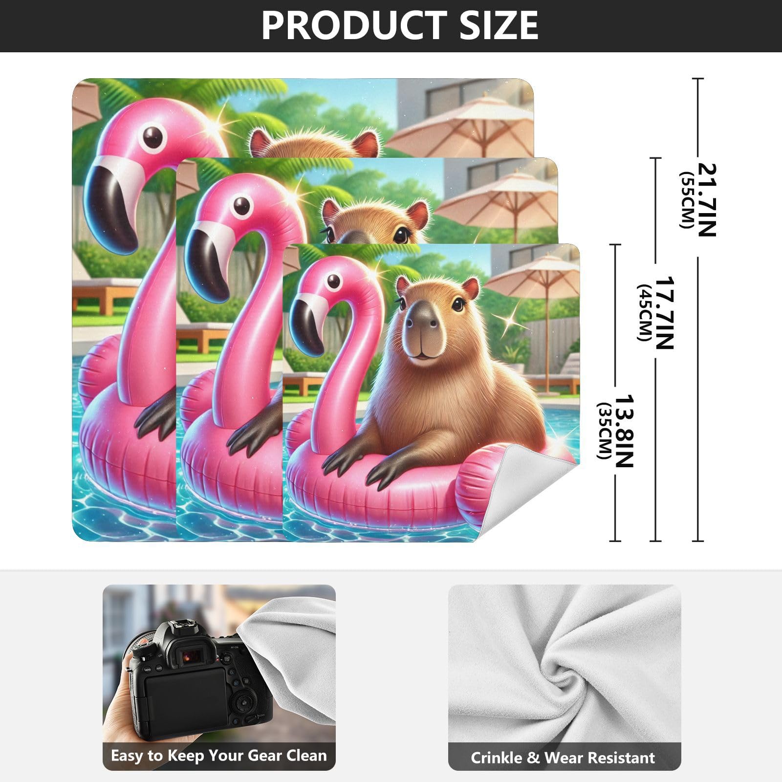 Joko Ivery Capybara Flamingo Summer Self-adhesive Cloth 17.7