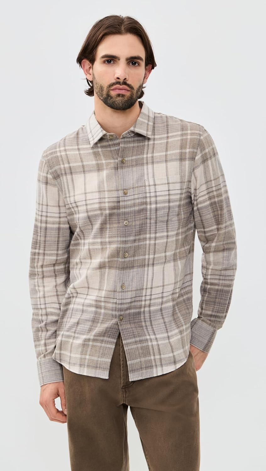 Vince Men's Chilton Plaid French Placket Shirt - Image 2