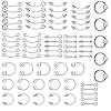 70Pcs Lip Piercing Jewellery Set, Vertical Labret Lip Bars Eyebrow Bar Tongue Bars Eyebrow Piercing Jewellery Curved Barbell Piercings Nose Ring Horseback Tongue Eyebrow Ear Barbells