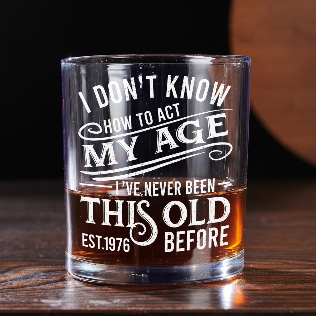 Wrappiness Funny Whiskey Glass for Men, Dad Grandpa Bourbon Rocks Glass