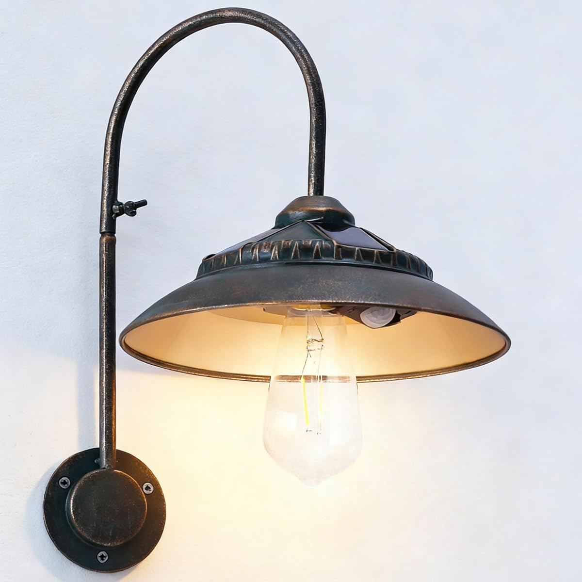 Goodeco Solar Barn Light with Motion Sensor - Metal Design Outdoor Lights - 4