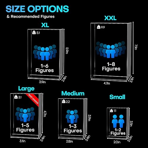 Miniatura 8 de Rectángulo de fotos de cristal 3D personalizado pequeño (retrato) - Premium base LED multicolor, envoltura de regalo y tarjeta 3D listo para regalar