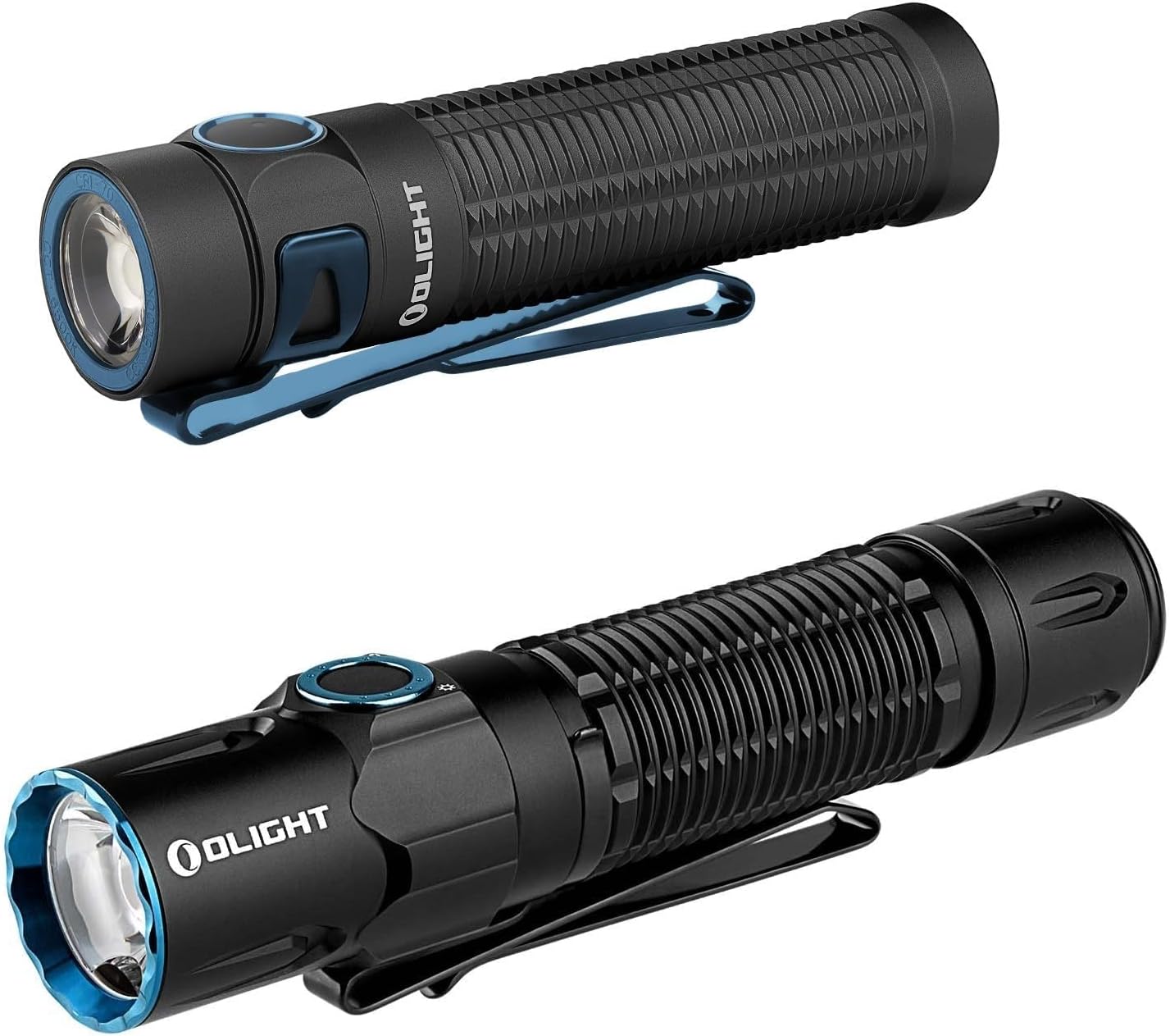 OLIGHT Warrior 3S 2300 Lumens Rechargeable Tactical Flashlight Bundle Baton3 Pro 1500 Lumens EDC