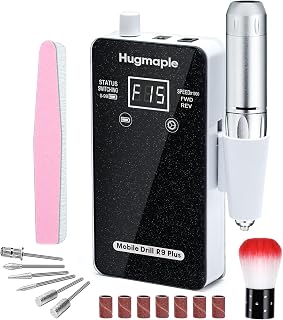 Professional Nail Drill Set for Acrylic Nails, 30000rpm Electric Nail Efile Drill Machine Kit, Acrylic Polygel Manicure Pedicure Tools with Nail Drill Bits for Beginners and Salon Use ,Black