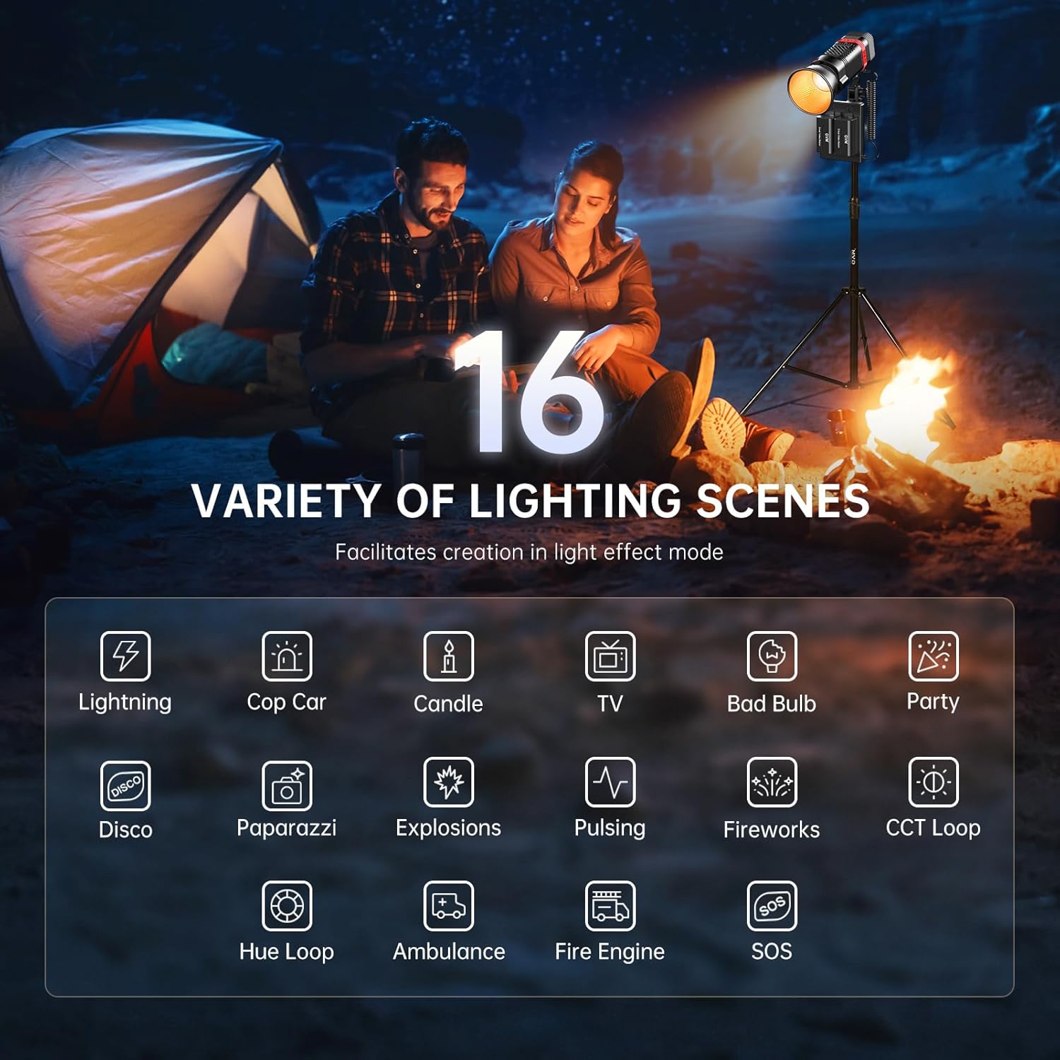 GVM 3-Pack PL60C Portable RGB Video Light Kit, COB Studio Lights with Batteries, Softboxes, Zoom Lens, Barndoor, CRI≥97 LED Photography Lighting for Video Recording, 16 Scenes 2700~6800K APP Control