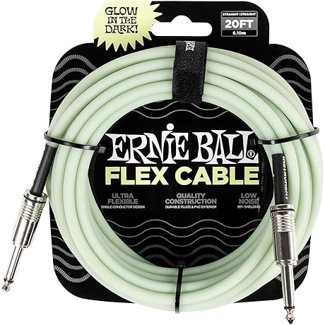 Monster Mega Cable 20 ft Guitar Super Glow in the Dark Instrument Cable