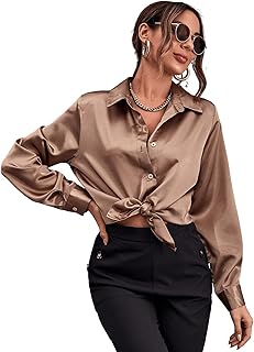 Amazon.fr : Chemisier Satin - Femme : Vêtements