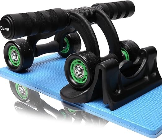 Amazon Licli 4輪 腹筋ローラー アブローラー アブホイール 静音 ストッパー マット付き 4輪で の安定感 男性 女性 初心者 耐荷重150キロ ローラー 腹筋器具 筋トレ ダイエット トレーニング器具 2カラー グリーン Licli リクライ 筋力トレーニング