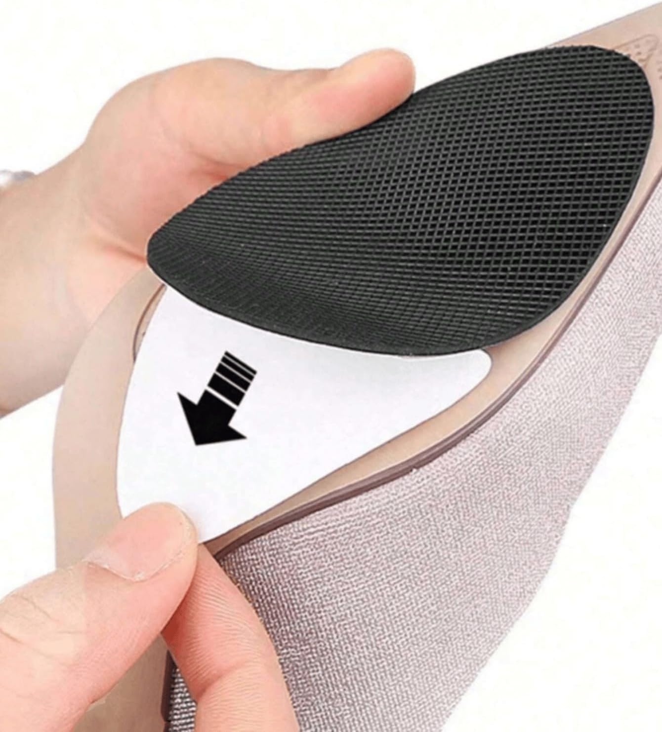 Anti Slip Shoe Grips 5pairs Rubber Non-Slip Shoe Insoles for Leather Shoes, High Heels, Boots, Adhesive Sole Protectors