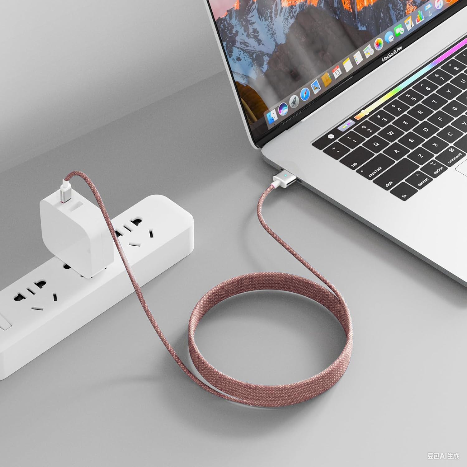 140W USB-C to Magnetic 3 Cable for M4 MacBook Air Pro Charger, (6.6FT) Magnetic Safe 3 Cable for MacBook Air (15''/13'' M4 2025, M3 2024, M2 2023, M2 2022), Pro (16"/14" 2024/2023/2021)-Pink