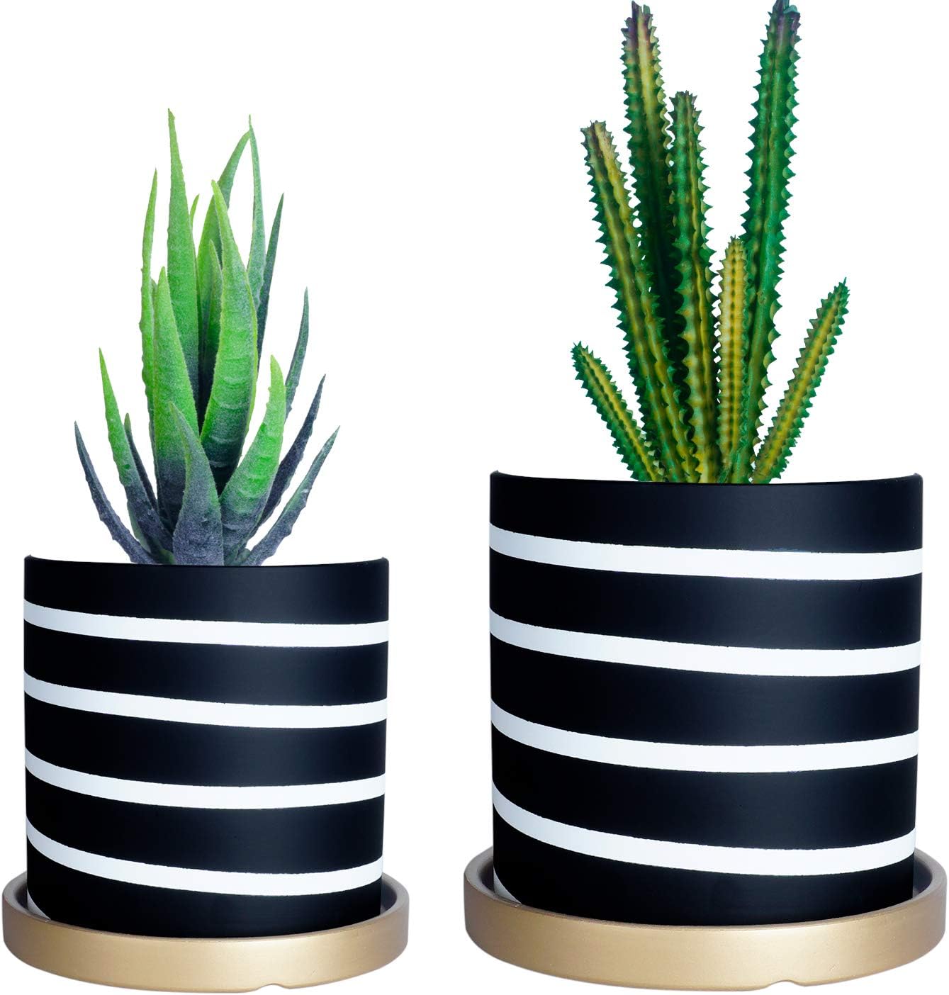 Ceramic Garden Plant Pots Modern Spiral Pattern Planters