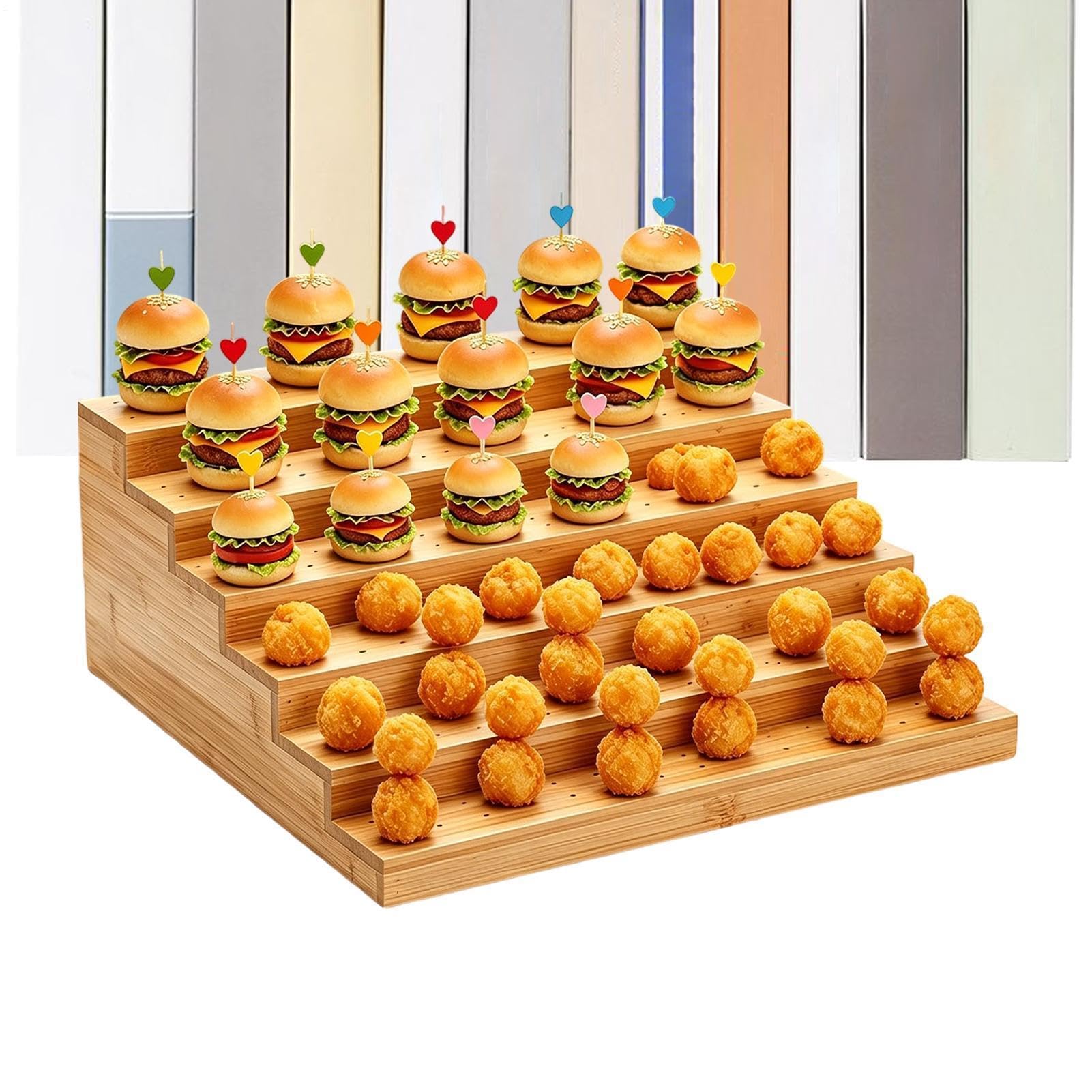 Tabla Brochetas Cocina Estante Servicio 6 Niveles | Soporte para pinchos Para Frutas, Aperitivos, Verduras, Cóctel, y , Catering, Barbacoa, Buffet, y Bodas