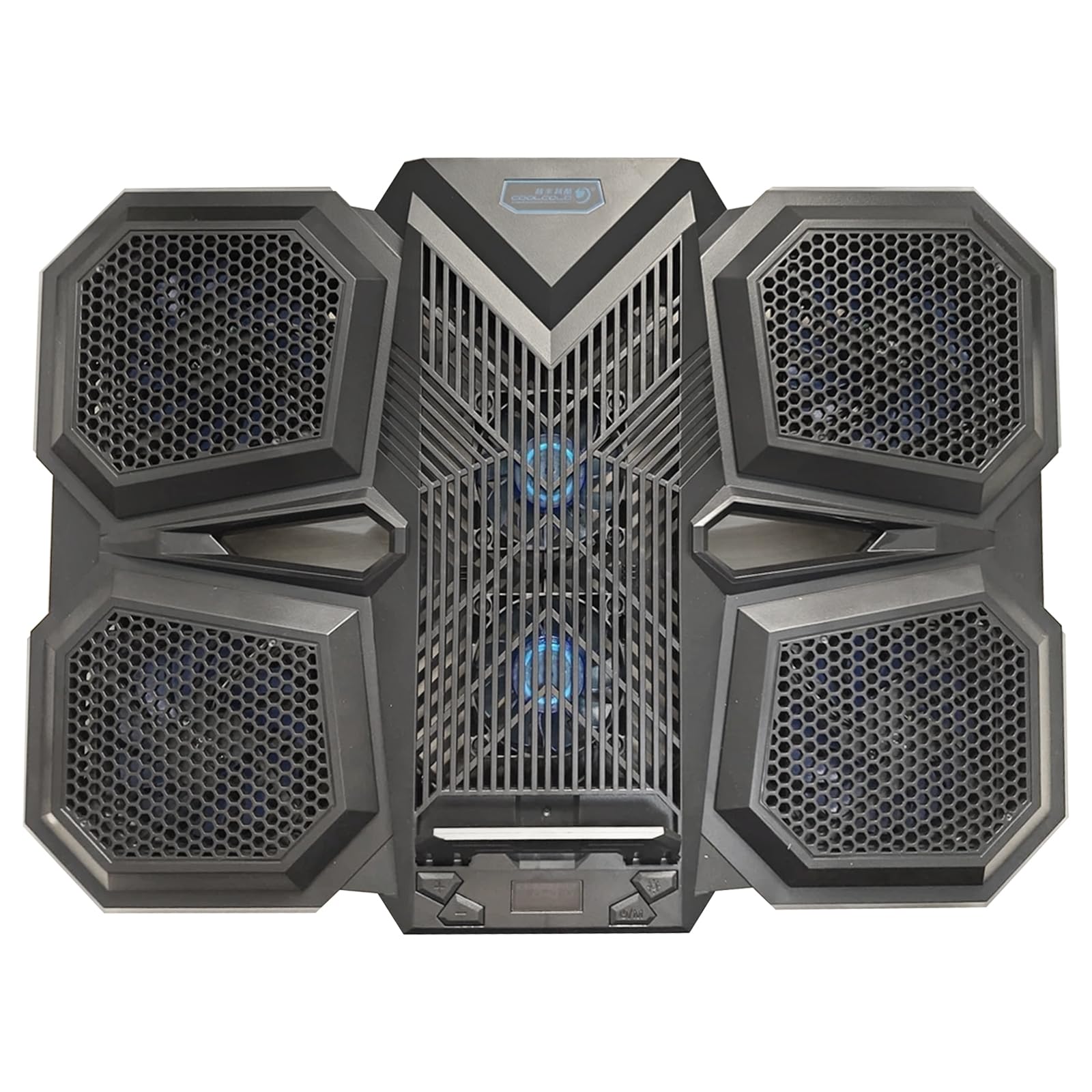 RGB Silent Cooling Pad 2 porty USB, przenośny wentylator do laptopów do gier, antypoślizgowy, regulowany kąt, uchwyt na laptopa, akcesoria komputerowe