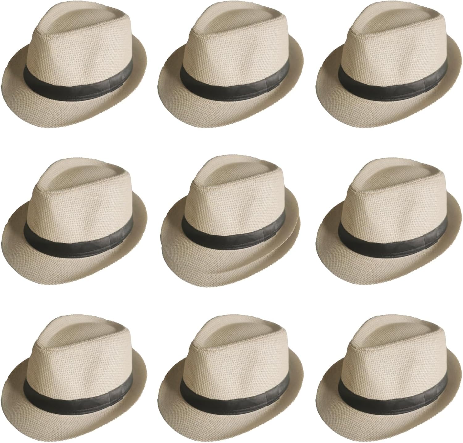 Fedora Hats Bulk Wedding Panama Hats Short Brim Hats 1920s Ganster Hats Cap Men Women Party Costume Circumference 58cm