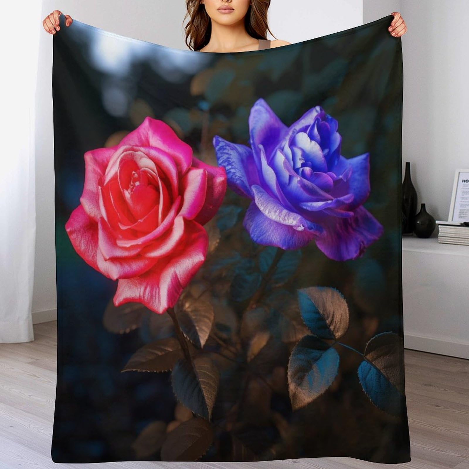 Manta de franela rosa de 140x180 cm suave para cama y sofa