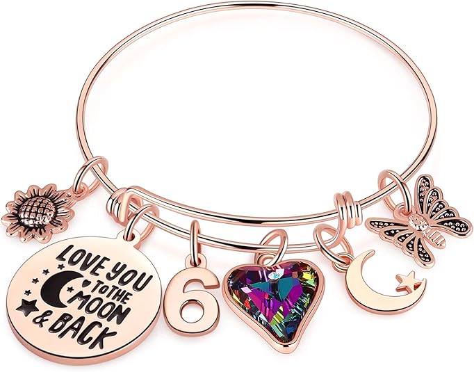 Ursteel Birthday Gifts for Women Girls Bracelet, Birthday Charm Bracelets 10th 20th 30th 40th 50th 60th 70th 80th 90th Birthday Gift for Daughter, Sister, Friend, Teen Girls, Mom, Grandma