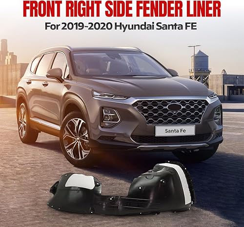 Miniatura 2 de FITRITE AUTO PARTS Nuevo trazador de líneas de guardabarros delantero derecho del lado del pasajero para Hyundai Santa FE 2019-2020, hecho del