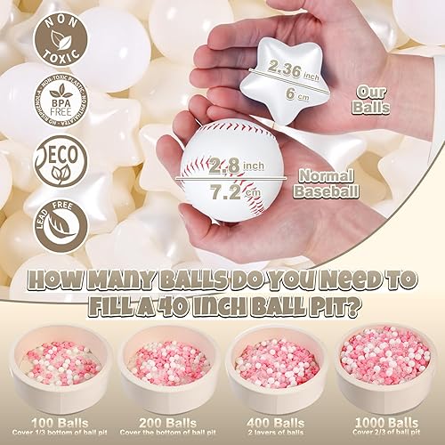 Miniatura 2 de GOGOSO Bolas para corral de bolas para niños pequeños plásticos accesorios a prueba de aplastamiento duraderos formas divertidas juguetes de baño