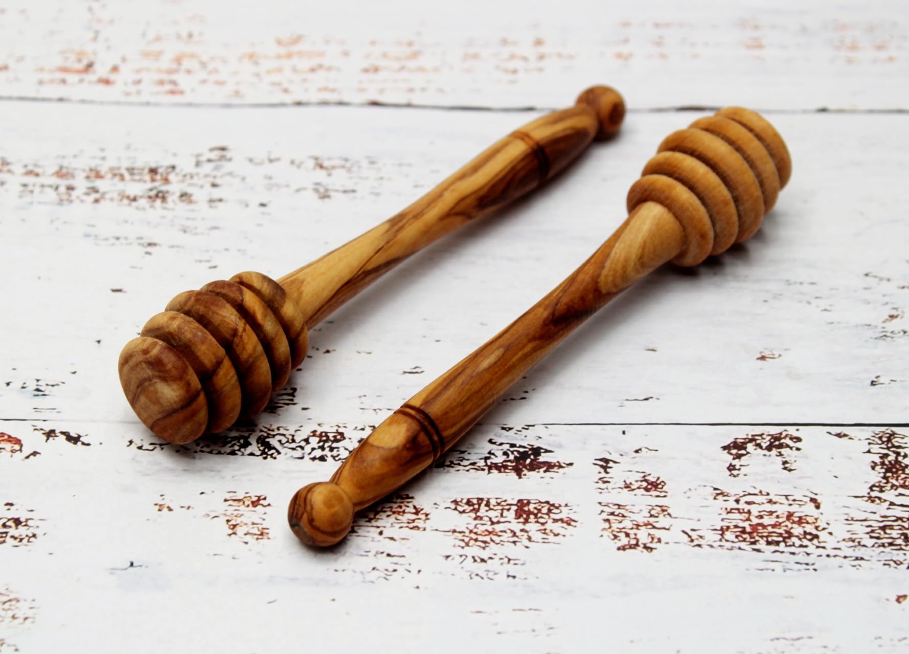 Set 4 Cucchiai In Legno Di Ulivo Non Verniciato - Per Marmellata, Caffè E Miele - Foto 5