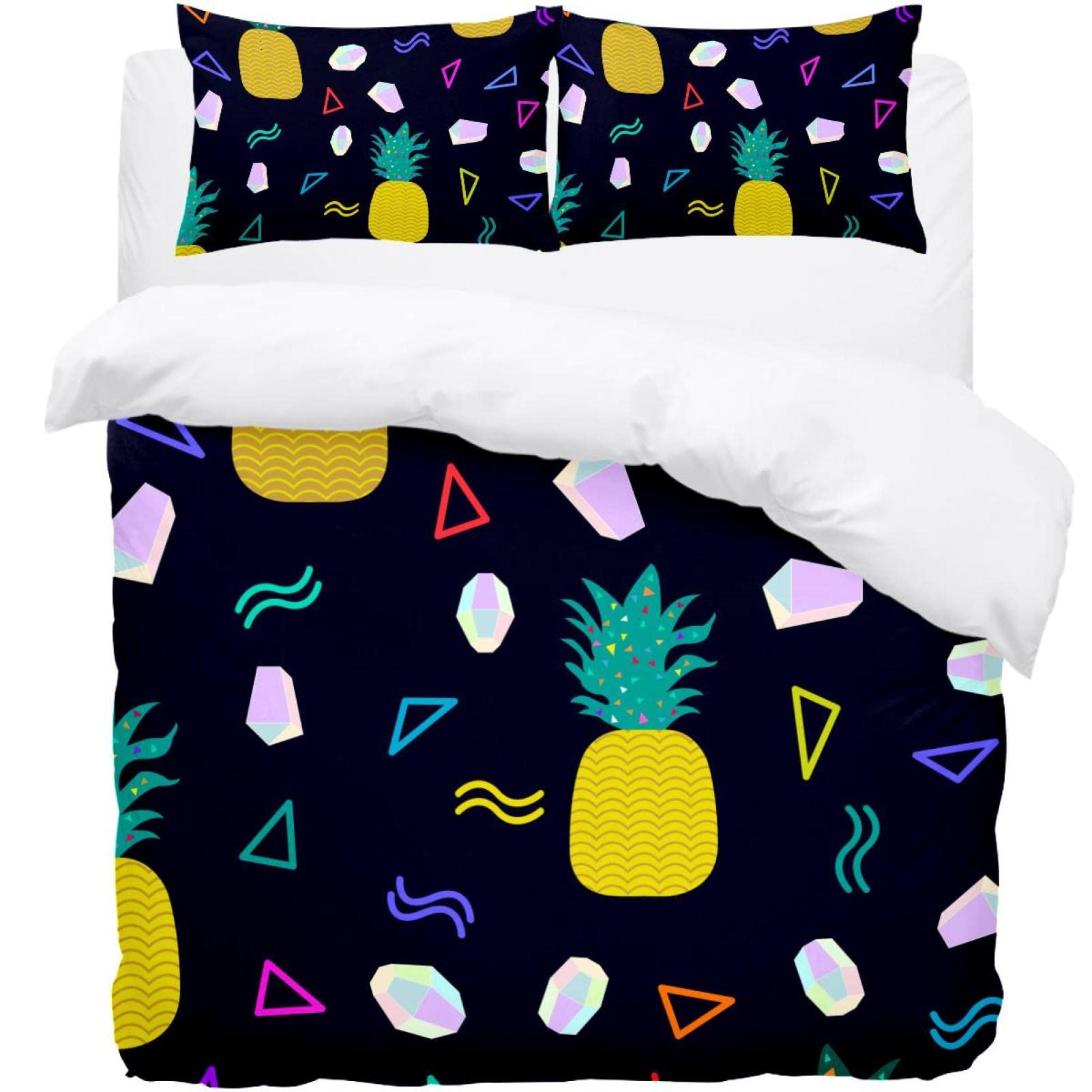 Housse de couette ananas noir pour moderniser facilement votre lit