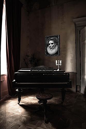 Miniatura 7 de Paquete de 4 marcos de fotos en movimiento de cara cambiante en 3D para retratos de terror para decoración de fiestas de terror, castillo,