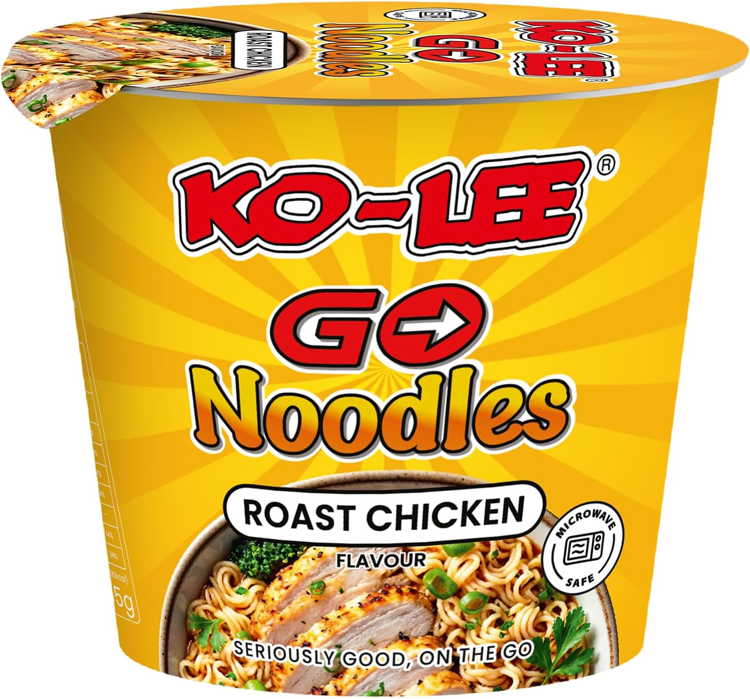 Go Cup Roast Chicken Flavour Instant Noodles – Microwavable Cup Ramen Snack, Ready in Minutes | 65g (Pack of 6)