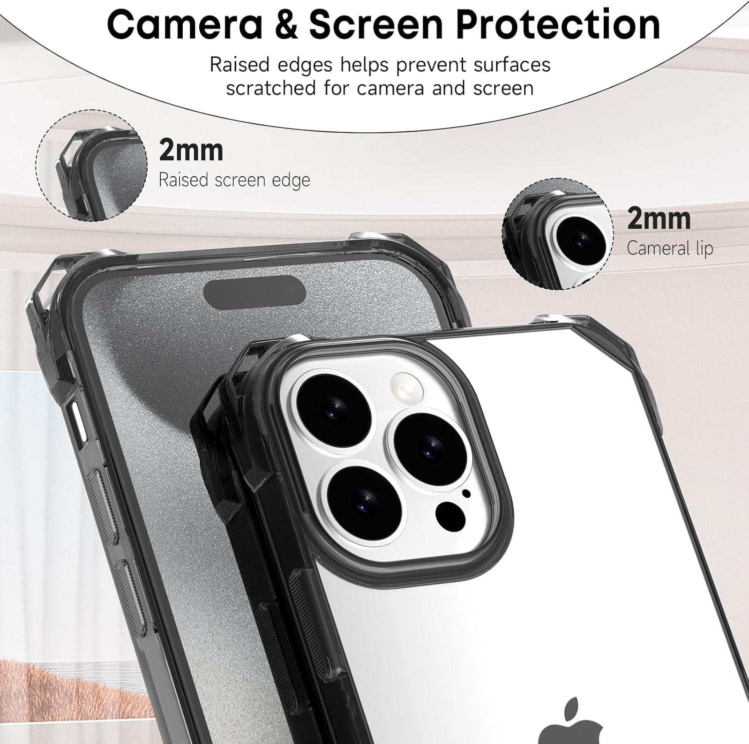 Clear for iPhone 15 Pro Max Case Crossbody Strap, Transparent Mobile Cover with Adjustable Neck Cord Rope PC Shockproof Lanyard Phone Case for iPhone 15 Pro Max Strap Women - Image 6