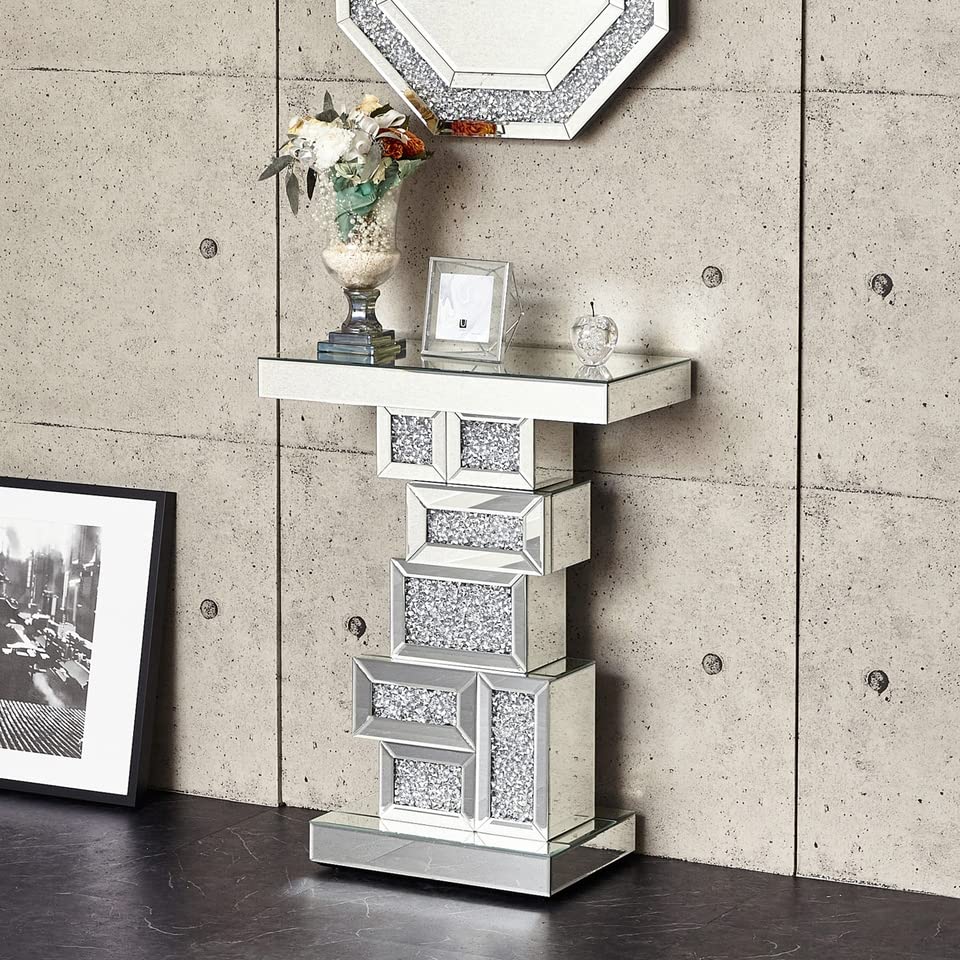 Amazon｜クロシオ(Kuroshio) ミラーコンソールテーブル ミラー  