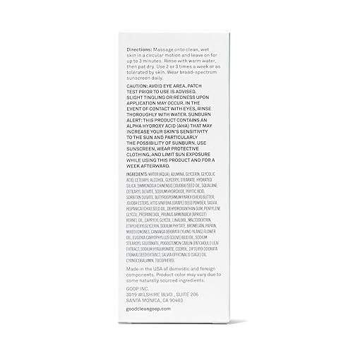 Miniatura 9 de good.clean.goop Beauty The Fruit Exfoliante facial  Exfoliante facial suave para suavizar la textura de la piel  Ácido glicólico AHA, exfoliante de