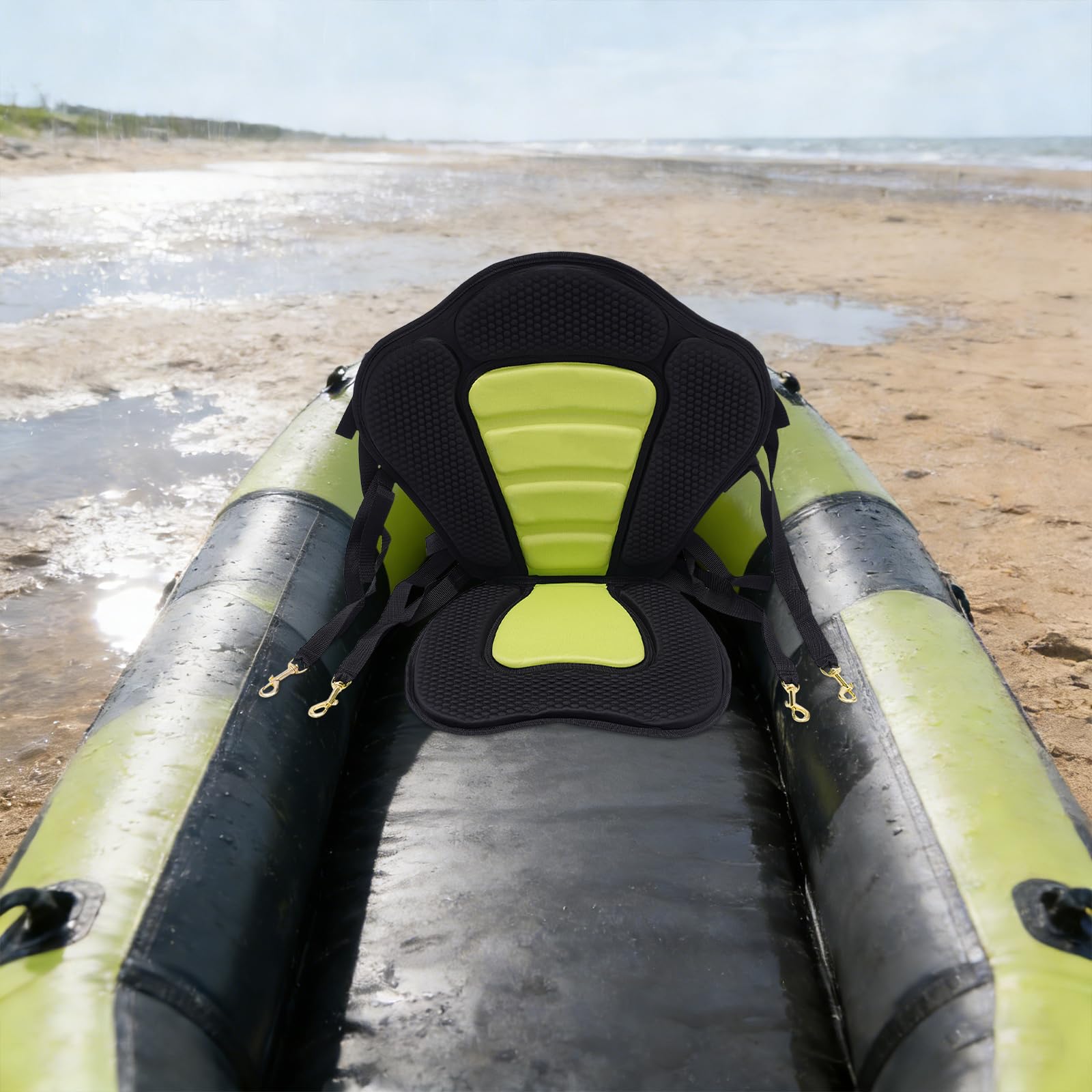 Sedile per kayak, universale, rimovibile, regolabile, per kayak, canoa, comoda seduta imbottita, schienale regolabile, per stand up paddle board, kayak gonfiabile e barche a remi