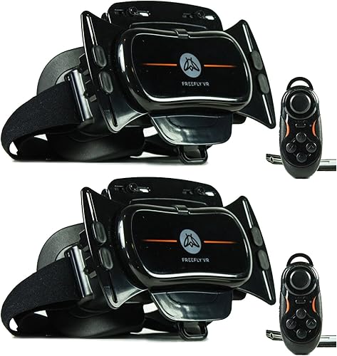 Freefly Mobile - Auriculares de realidad virtual y controlador Bluetooth inalámbrico Glide para teléfonos Android (paquete de 2)