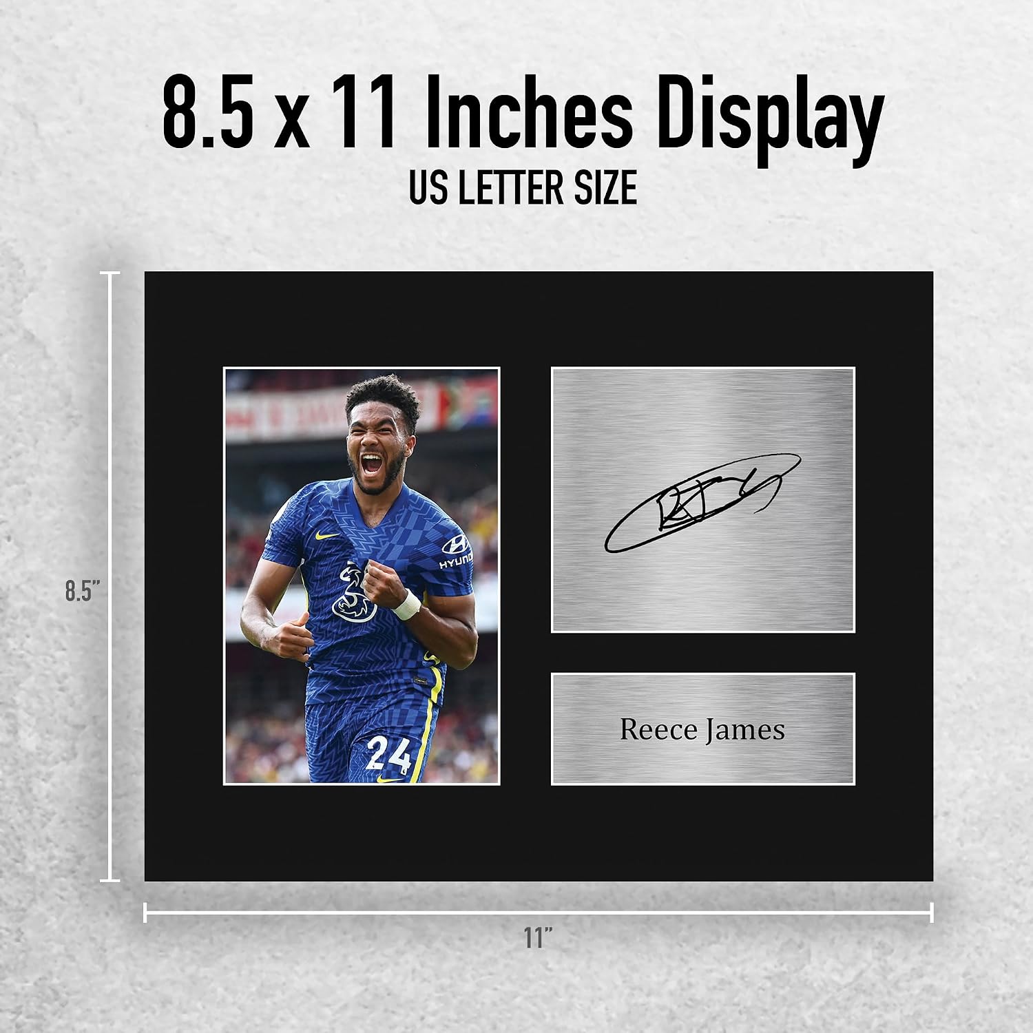 HWC Trading Reece James Chelsea Gifts Printed Signed Autograph Picture for Soccer Fans and Supporters - US Letter (ID-008774)