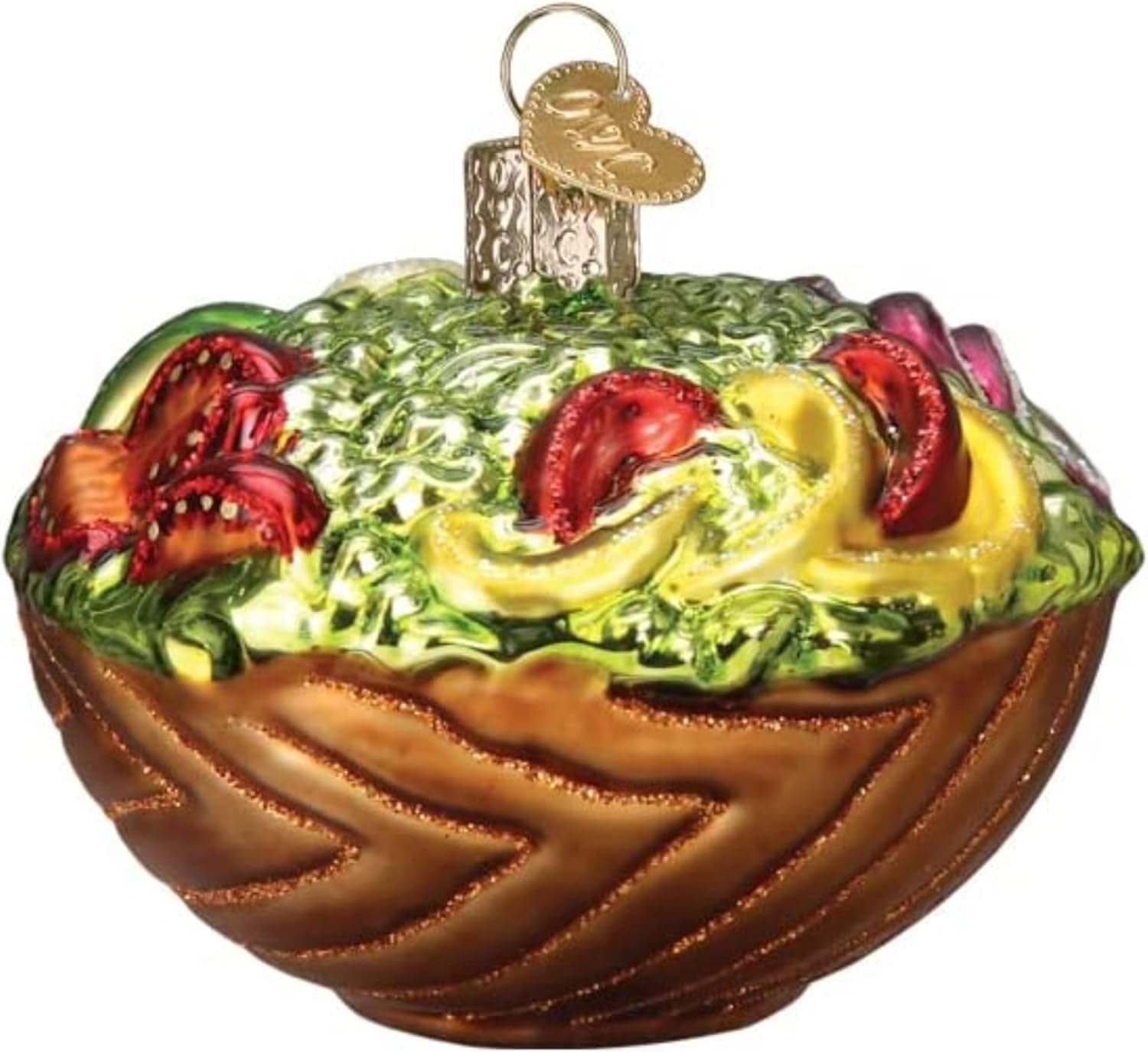 Old World Christmas Bowl of Salad Glass Blown Ornament for Christmas Tree, Handcrafted Holiday Decoration, Food Collection - Image 4