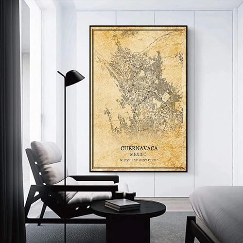 Miniatura 14 de TANOKCRS Acapulco - Póster de mapa vintage de México, arte de pared, diseño de mapa de carretera de la ciudad, regalo de recuerdo de viaje