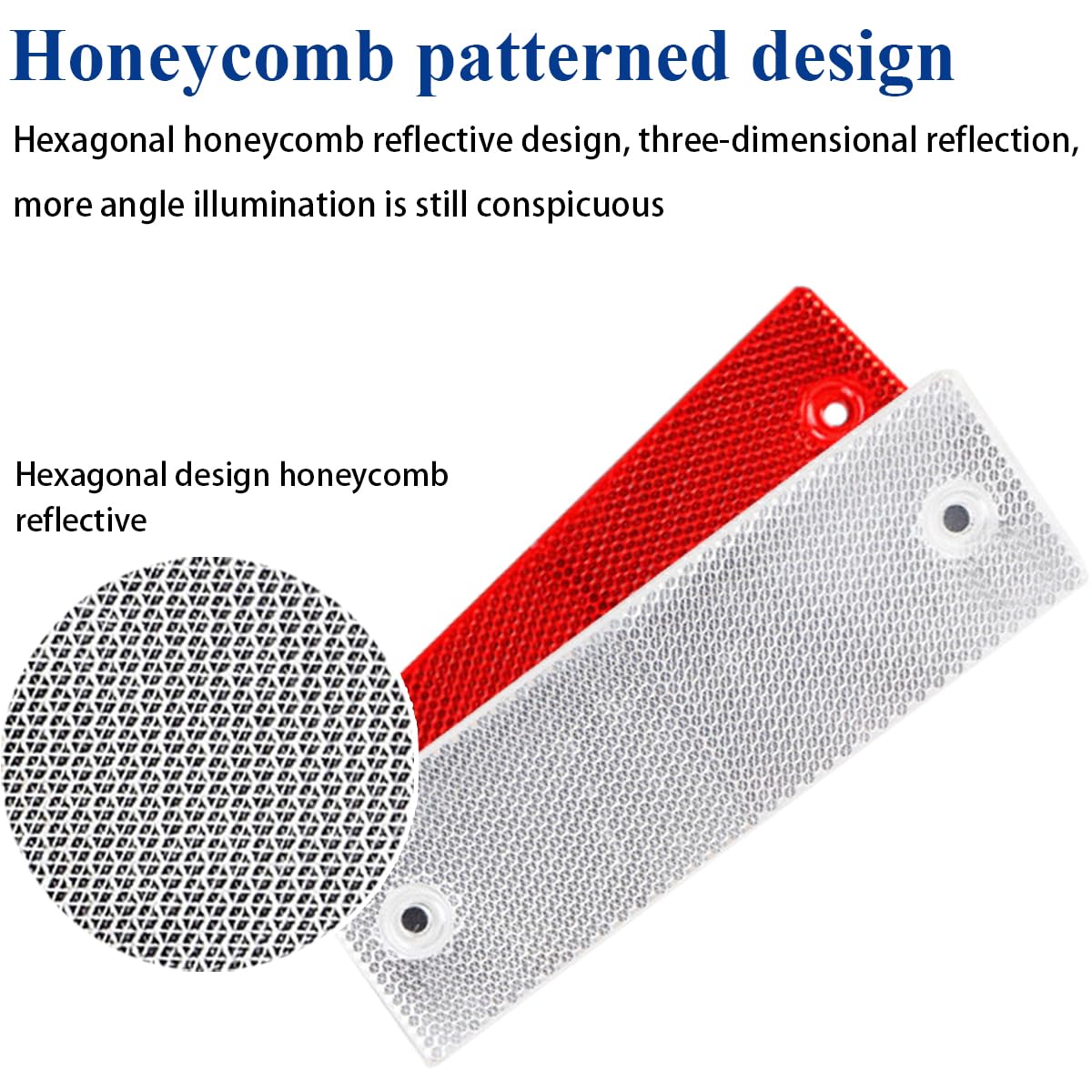 Réfléchissant Plaque D'Avertissement, Catadioptres Rectangulaires, Catadioptres De Sécurité