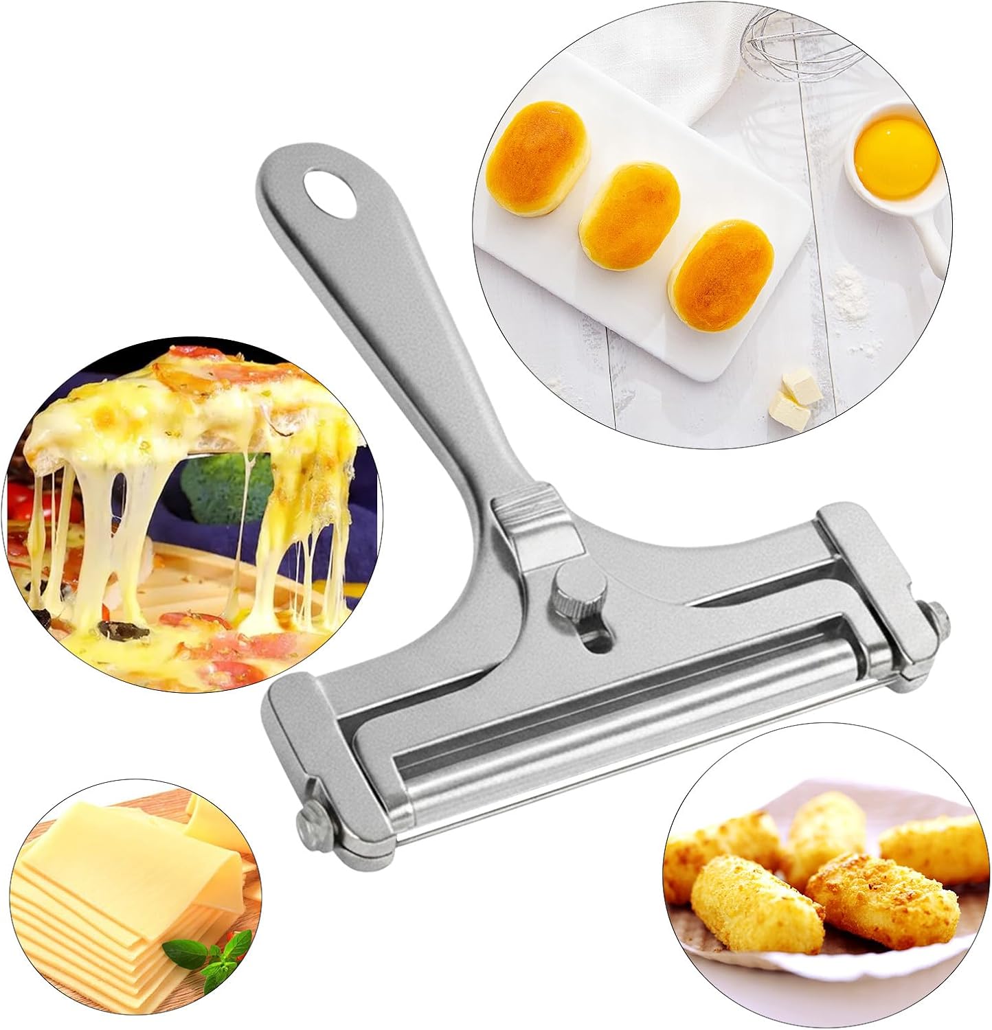 Stainless Steel Wire Cheese Slicer, Silver
