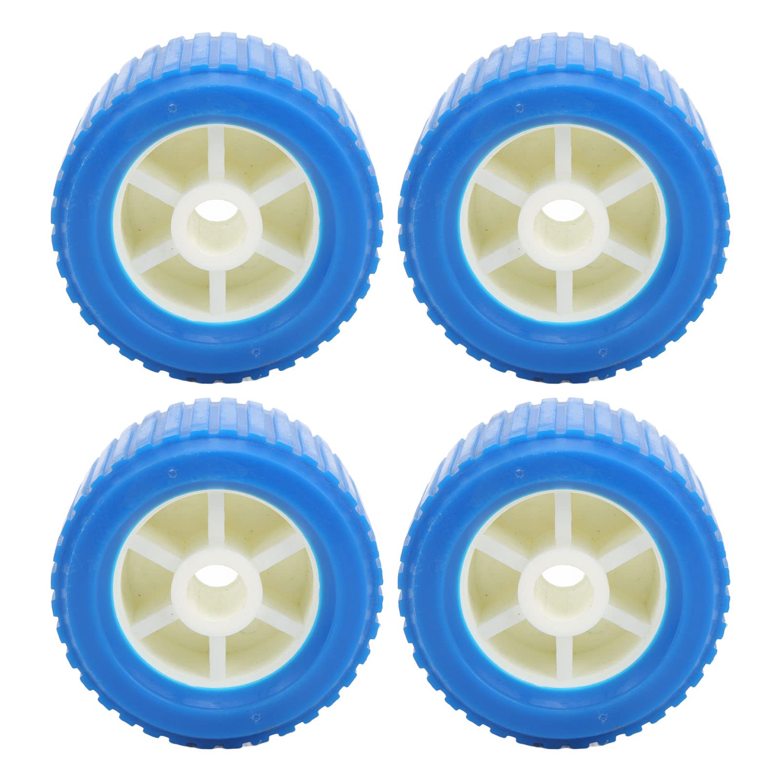 Tnfeeon Universal Marine Canbed Wobble Roller Práctico para Boat Yacht Trailer, 4pcs Blue PP