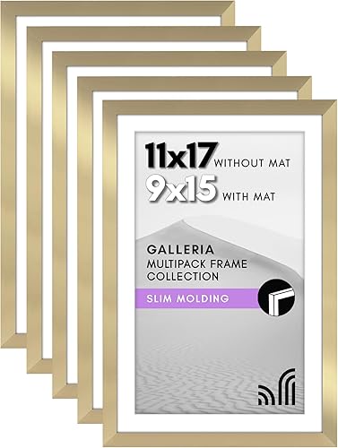Vista 350 de Americanflat Portarretratos de 5 x 6 pulgadas con plexiglás pulido, juego de 5 portarretratos de 2 x 3 pulgadas con paspartú o para fotos de 5 x 6