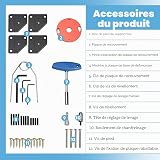 Piastre Inserto Banco Fresa Set,Kit di sollevamento per router,tavola elevatrice per fresatrice,Tabella di sollevamento del router con l'ascensore fisso della base, Adatto per lavorazione del legno - 4