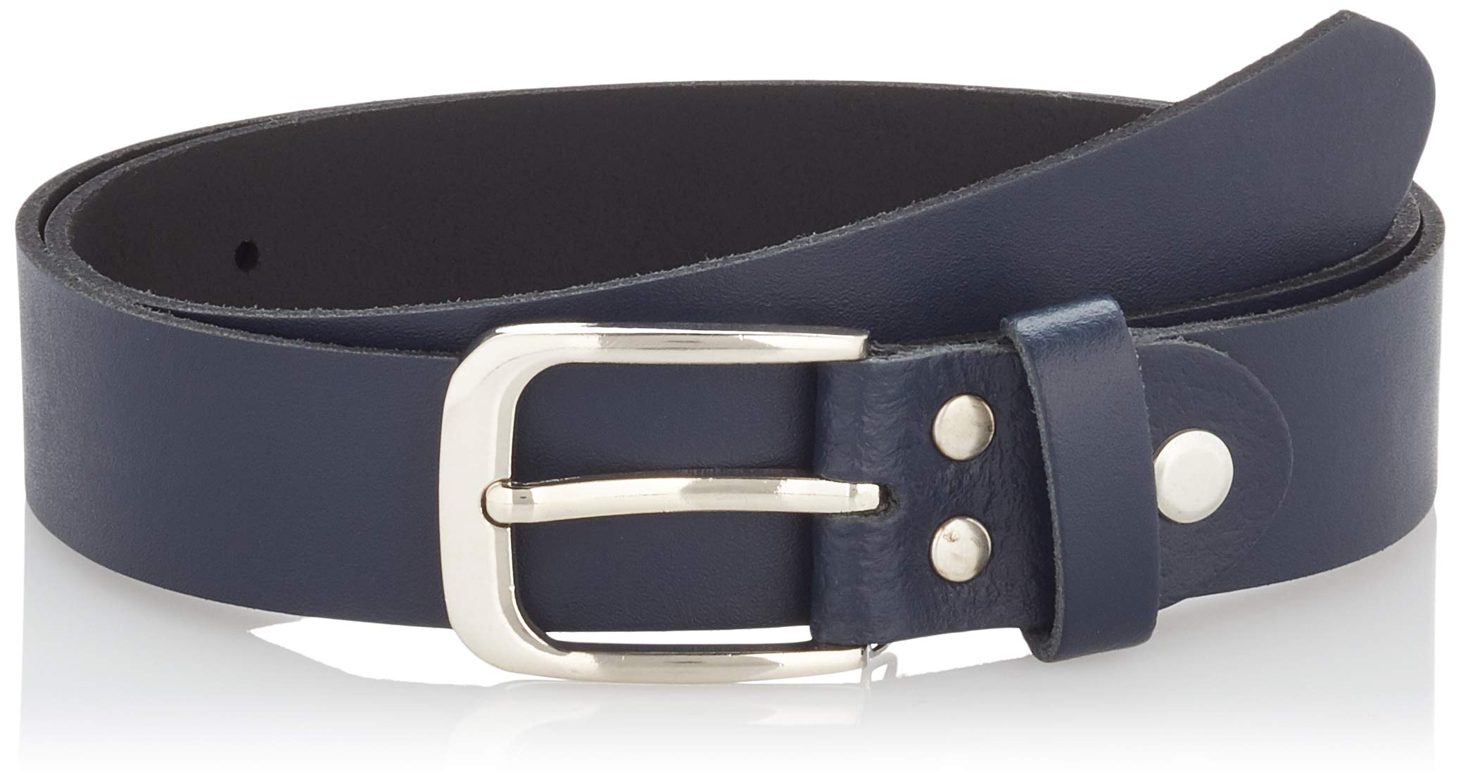 Ledergürtel, 3 cm breit, Made in Germany, echt Leder Gürtel für Damen und Herren, kürzbar-Dunkelblau-80 cm Gesamtlänge 90 cm